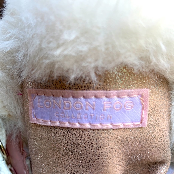 London Fog Pink & White snow boots size Toddler 8 - Picture 3 of 7